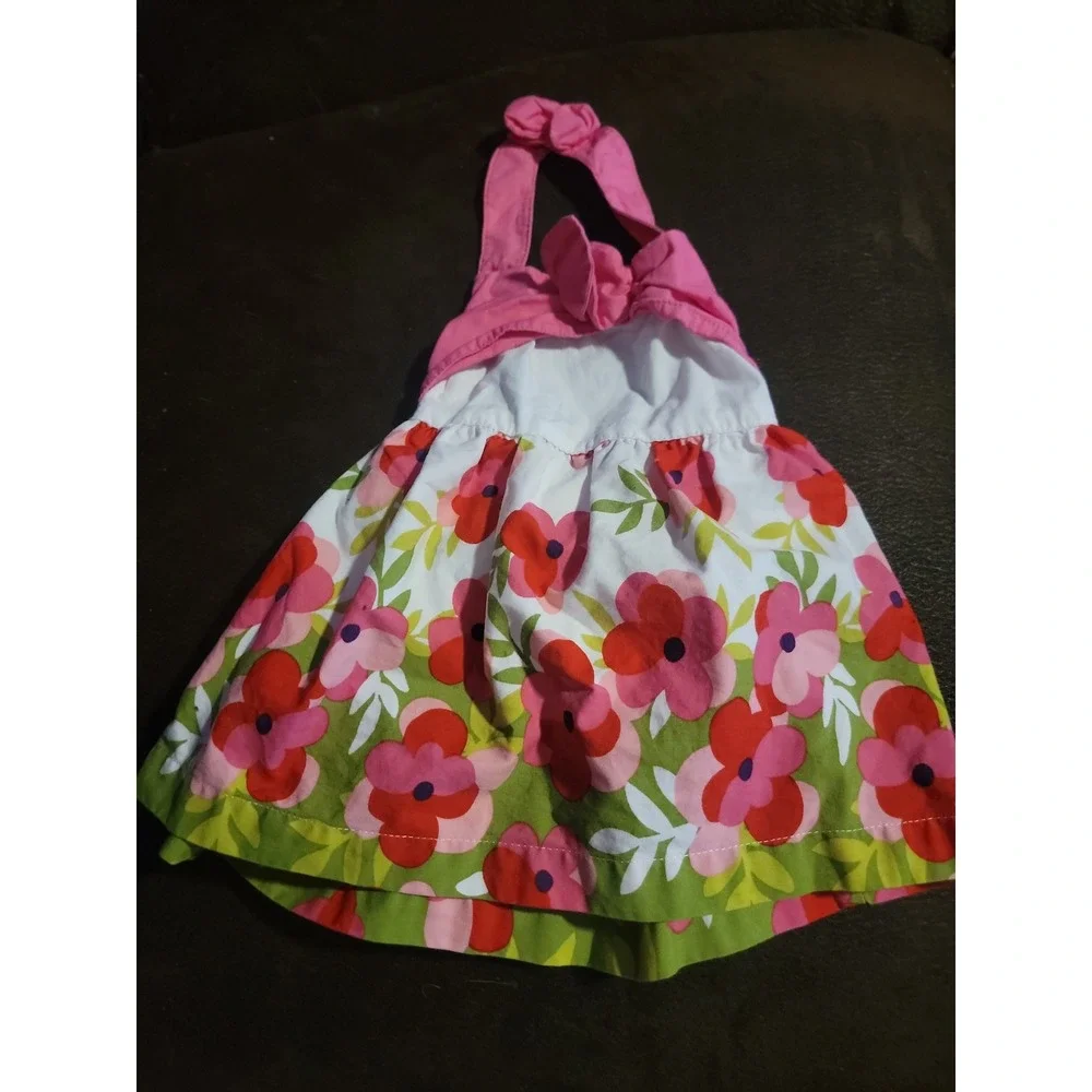 Gymboree layette line tropical pedals halter dress size 0 3‎ months